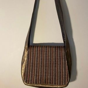 Beautiful brown and metallic leather Sharif bag